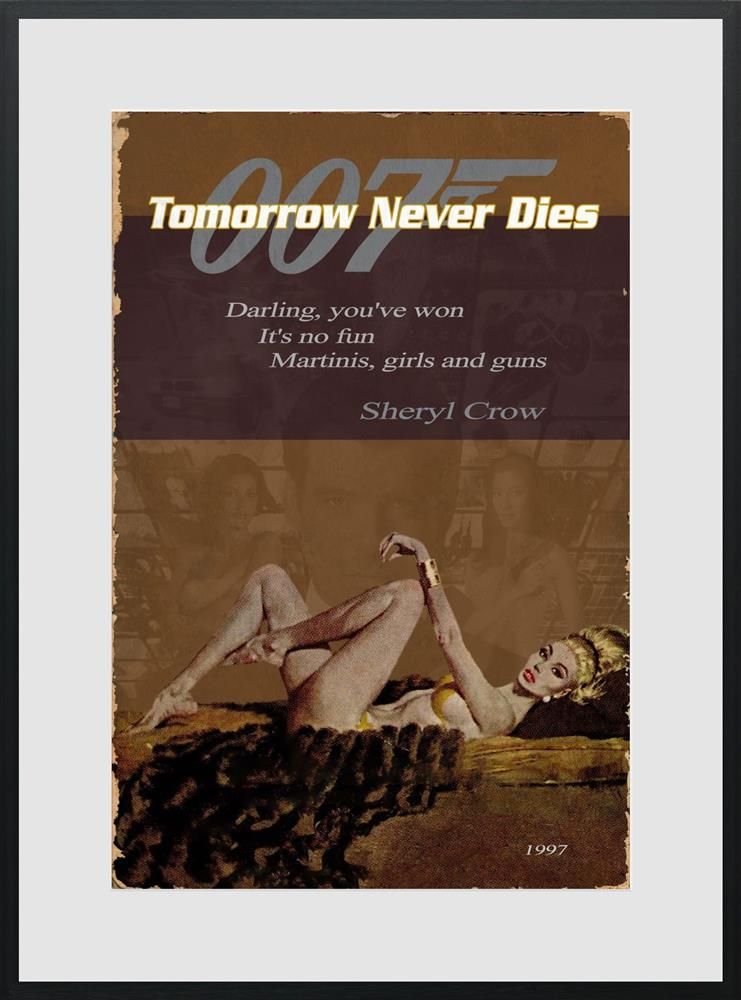 Tomorrow Never Dies 1997 Framed Print on Paper by Artist Linda Charles