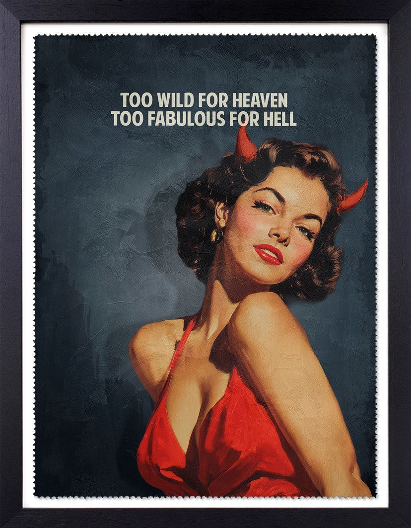 Too Wild For Heaven Framed Signed Limited Edition Print on Paper by Artist Sam Wolfe