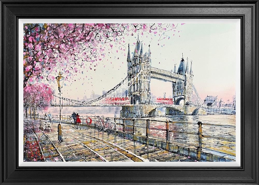 Towers Under The Blossom Framed Canvas on Board by Artist Nigel Cooke