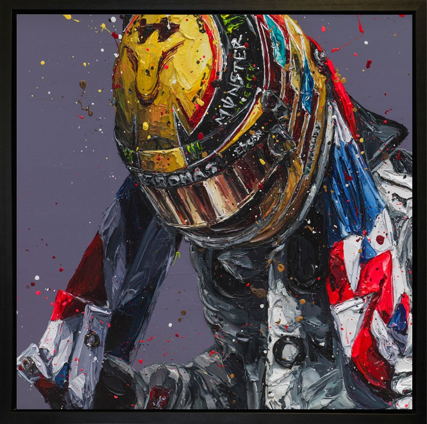 Union Lewis III Framed Limited Edition Embellished Boxed Canvas by Artist Paul Oz