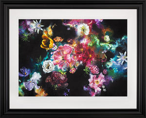 Velvet Blooms Framed Print on Paper by Artist Katy Jade Dobson