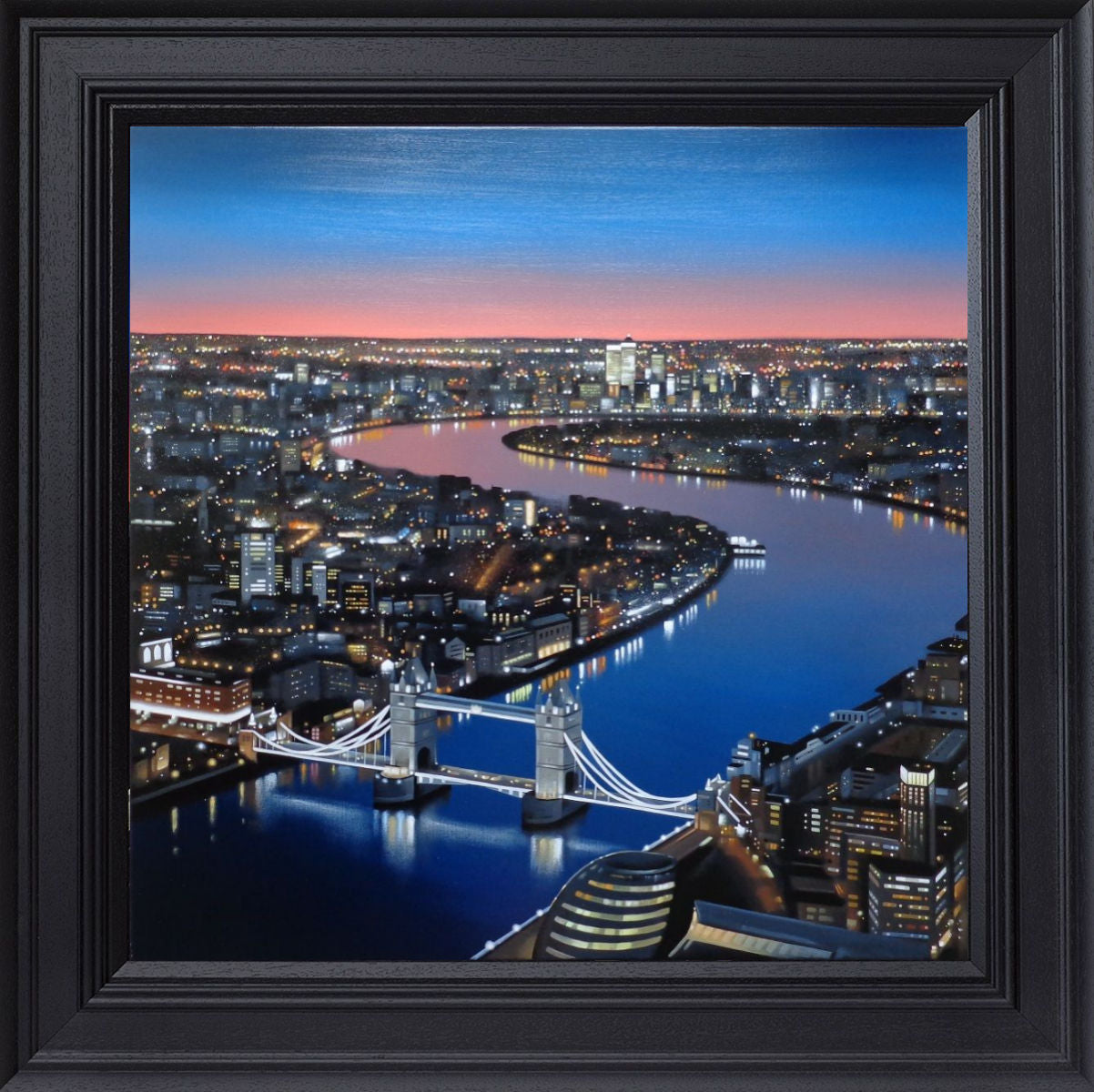 View From The Shard Framed Canvas Print on Board by Artist Neil Dawson