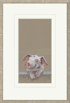 Village Gossip Signed Framed Limited Edition Print on Paper by Artist Nicky Litchfield