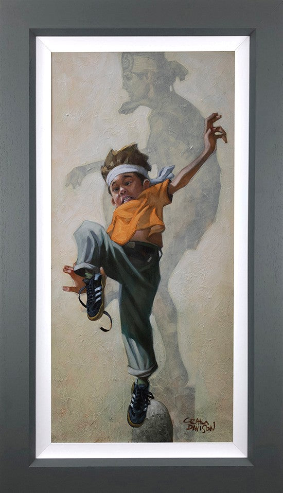 Wax On Wax Off Framed Signed Limited Edition Print on Board by Artist Craig Davison