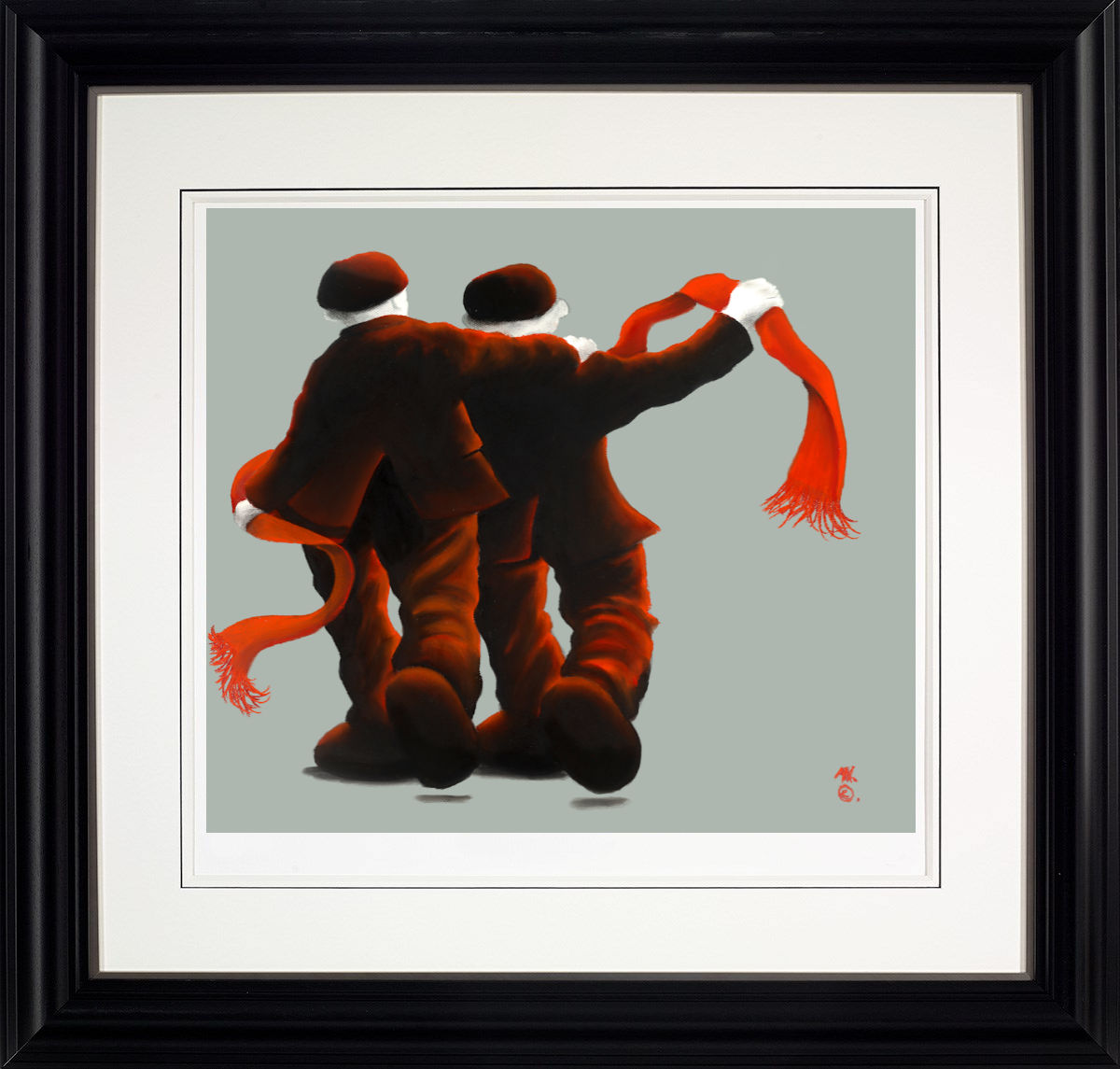 We Are The Reds Framed Print on Paper by Artist Mackenzie Thorpe