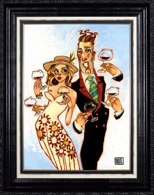 We Love to Drink Framed Print on Board by Artist Todd White