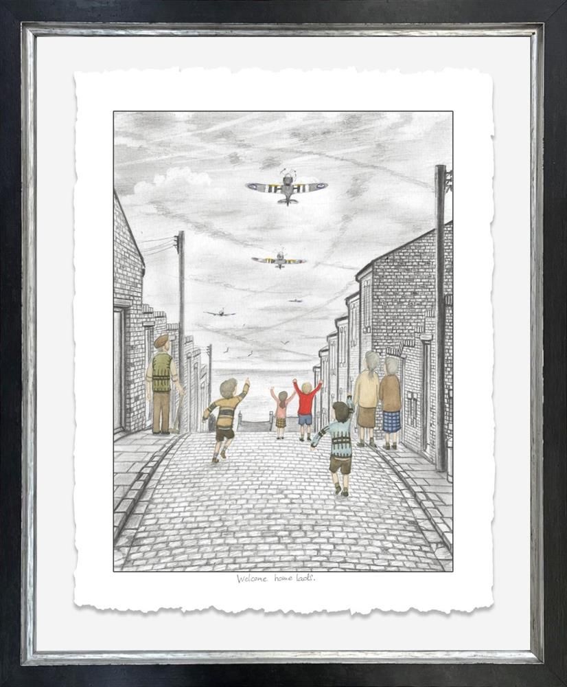 Welcome Home Lads Signed Limited Edition Print on Paper by Artist Leigh Lambert