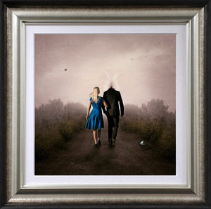 We're All Mad Here Framed Print on Paper by Artist Michelle Mackie