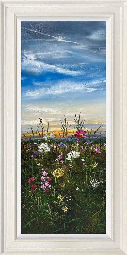 Wildflower Horizon Framed Signed Limited Edition Print on Board by Artist Kimberley Harris