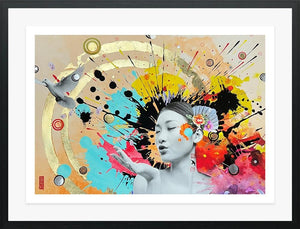 Wingshot Framed Print on Paper by Artist Gareth Tristan Evans