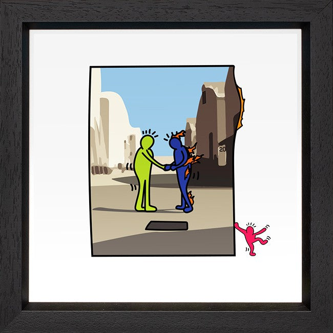 Wish You Were Here Framed Limited Edition Print on Paper by Artist Tboy
