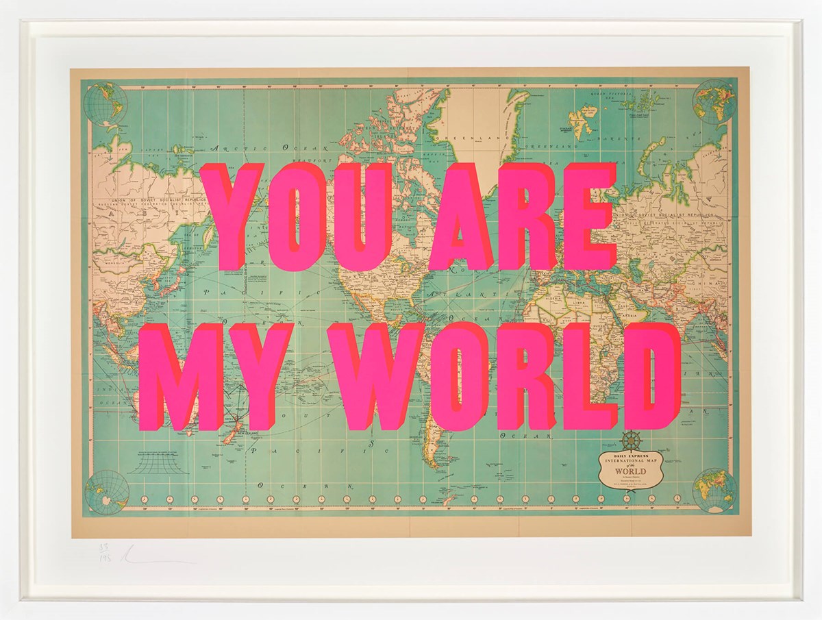 You Are My World Framed Signed Limited Edition Print on Paper by Artist The Real Hackney Dave