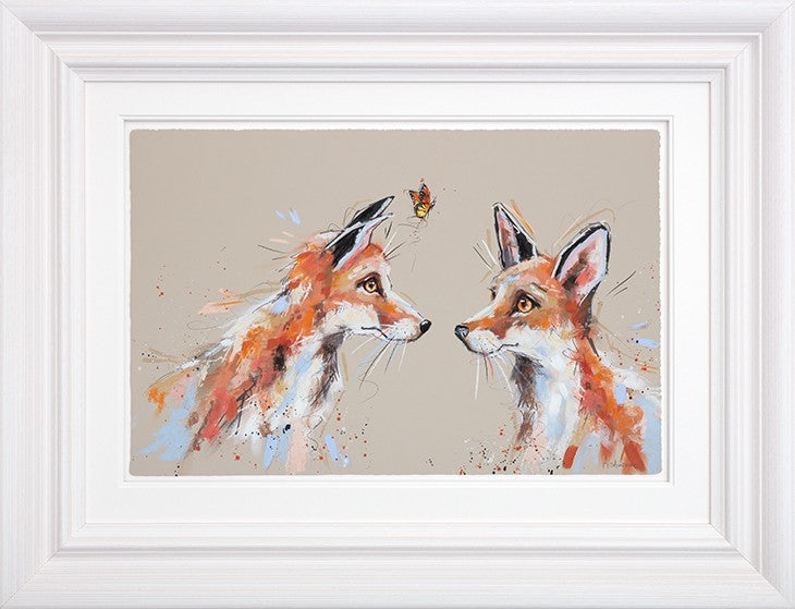 You Give Me Butterflies Framed Limited Edition Print on Paper by Artist Ashley Saunders